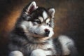 Puppy Malamute dog