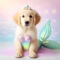 puppy in mermaid disguise Royalty Free Stock Photo