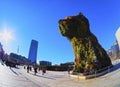 Puppy Sculpture in Bilbao Royalty Free Stock Photo