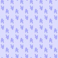 Puppy seamless pattern of blue contour dogs