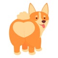 Puppy smile icon cartoon vector. Royal animal