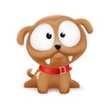 Puppy vector character sitting