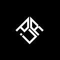 PUR letter logo design on black background. PUR creative initials letter logo concept. PUR letter design