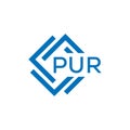 PUR letter logo design on white background. PUR creative circle letter logo Royalty Free Stock Photo