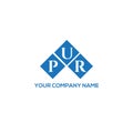 PUR letter logo design on white background. PUR creative initials letter logo concept. PUR letter design