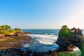 Pura Batu Bolong is the traditional Balinese temple located on a rocky, in the Tanah Lot area, Bali, Indonesia Royalty Free Stock Photo