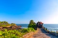 Pura Batu Bolong is the traditional Balinese temple located on a rocky, in the Tanah Lot area, Bali, Indonesia Royalty Free Stock Photo