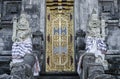 Pura Goa Lawah hindu temple exterior detail in bali indonesia