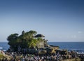 Pura tanah lot temple landmark on bali island coast indonesia Royalty Free Stock Photo