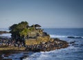 Pura tanah lot temple landmark on bali island coast indonesia Royalty Free Stock Photo