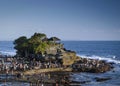 Pura tanah lot temple landmark on bali island coast indonesia Royalty Free Stock Photo