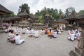 PURA TIRTA EMPUL, BALI, INDONESIA - AUGUST 17, 2016 - Balinese people at the temple for full moon celebration