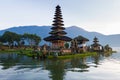 Pura Ulu Danau Bratan Temple in Bali. Early morning, sunrise, twilight Royalty Free Stock Photo