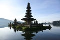 Pura Ulu Danau Lake temple bali blue dawn sky Royalty Free Stock Photo