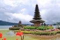 Pura Ulun Danu Beratan, Hindu temple on Bratan lake landscape, Bali, Indonesia Royalty Free Stock Photo