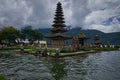 Pura Ulun Danu Beratan which is a major Hindu Shaivite temple in Bali on the shores of lake Bratan , Indonesia Royalty Free Stock Photo