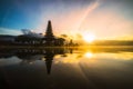 Pura Ulun Danu Bratan bali indonesia, Hindu temple on Bratan lake landscape Royalty Free Stock Photo