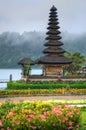 Pura Ulun Danu Bratan, Hindu temple on Bratan lake, Bali, Indonesia Royalty Free Stock Photo