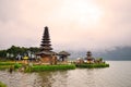 Pura Ulun Danu Bratan, Hindu temple on Bratan lake, Bali, Indonesia Royalty Free Stock Photo