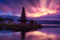 Pura Ulun Danu Bratan, Hindu temple. Is Important landmark of famous tourist attraction in Bali, Indonesia Royalty Free Stock Photo