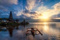 Pura Ulun Danu Bratan, Hindu temple. Is Important landmark of famous tourist attraction in Bali, Indonesia Royalty Free Stock Photo