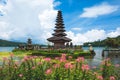 Pura Ulun Danu Bratan temple in Bali. Beratan lake, Bali, Indonesia