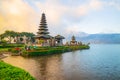 Pura Ulun Danu Bratan temple. Balinese landmark. Water reflection. Bratan lake, Bedugul, Bali, Indonesia Royalty Free Stock Photo