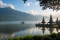 Pura Ulun Danu Bratan temple on the island of bali in indonesia