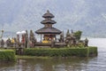 Pura Ulun Danu Bratan Water Temple in cloudy weather on the island of Bali, Indonesia Royalty Free Stock Photo