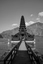 View of the temple above the lake.