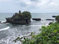 Purah Tanah Lot temple in the sea in Bali. Royalty Free Stock Photo