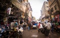 Purani delhi street and market or shops chandni chowk