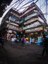 Purani delhi street and market or shops chandni chowk