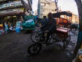 Purani delhi street and market or shops chandni chowk