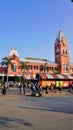 Puratchi Thalaivar Dr MGR Central railway station of Chennai City.View with Bus stop and auto stand