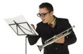 Purblind trumpeter Royalty Free Stock Photo