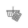 Purchase calculation line icon