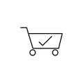 purchase check icon. Element of commerce icon for mobile concept and web apps. Thin line purchase check icon can be used for web Royalty Free Stock Photo