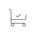 purchase check icon. Element of electronic commerce icon for mobile concept and web apps. Thin line purchase check icon can be Royalty Free Stock Photo