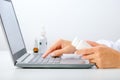 Purchase of drugs and medicine online Royalty Free Stock Photo