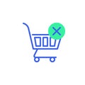 Purchase error icon vector