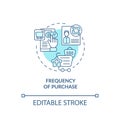 Purchase frequency concept icon Royalty Free Stock Photo