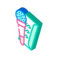 purchase of journalist isometric icon vector illustration