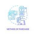 Purchase method concept icon