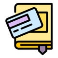 Purchase online book icon vector flat