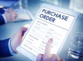 Purchase Order Online Form Deal Concept