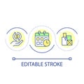 Purchase order processes loop concept icon