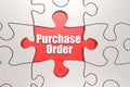 Purchase Order word on jigsaw puzzle