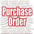 Purchase Order word with zoom in effect