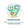 Purchase orders concept icon